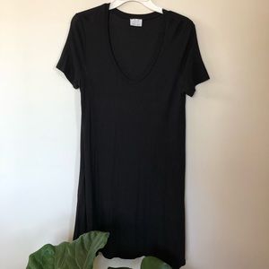 Zara black short sleeve dress